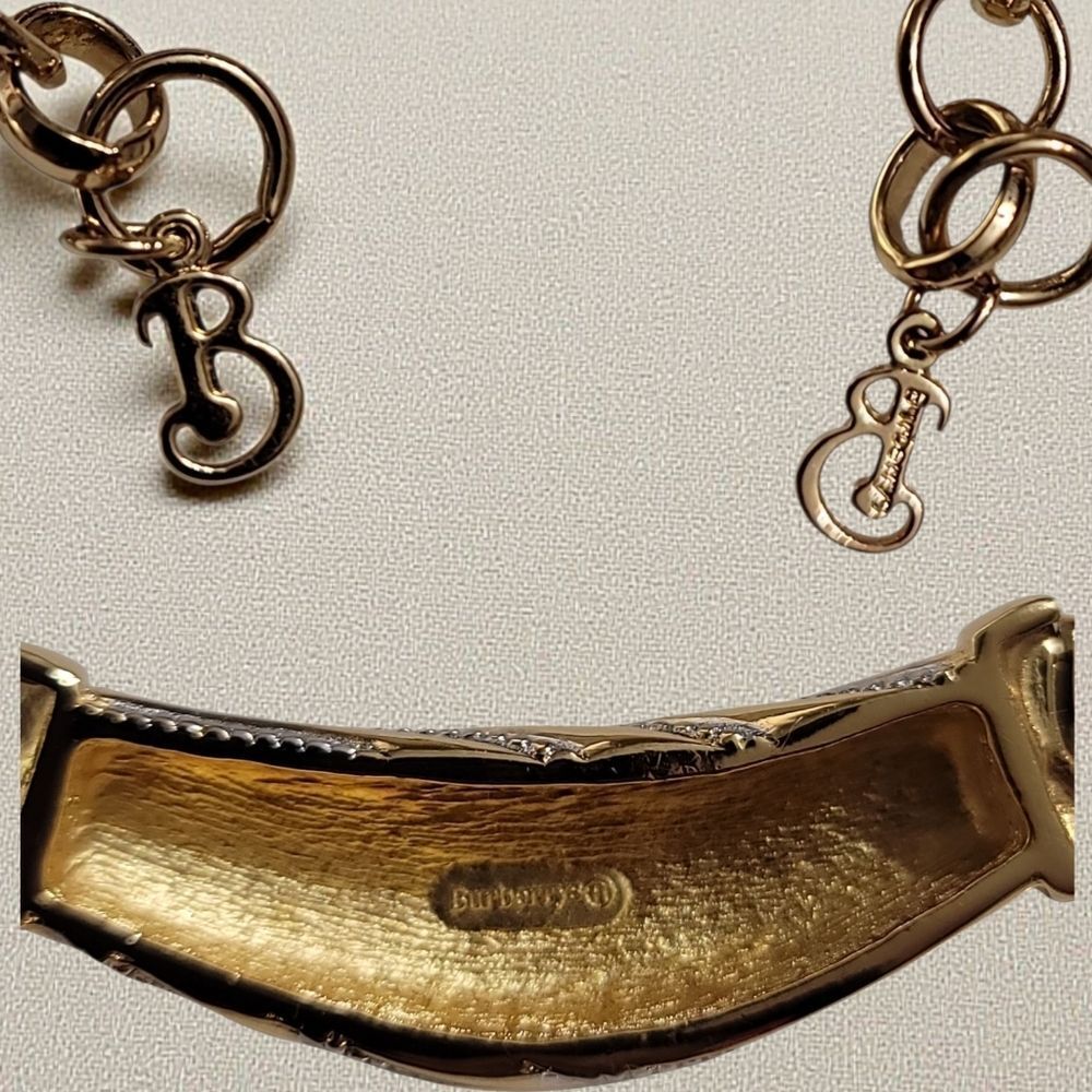 BURBERRYS Vintage Gold Tone Necklace And Earrings SET - Picture 4 of 8